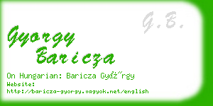 gyorgy baricza business card